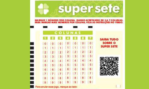 SuperSete sortear gerador de números aleatórios para apostar na loteria