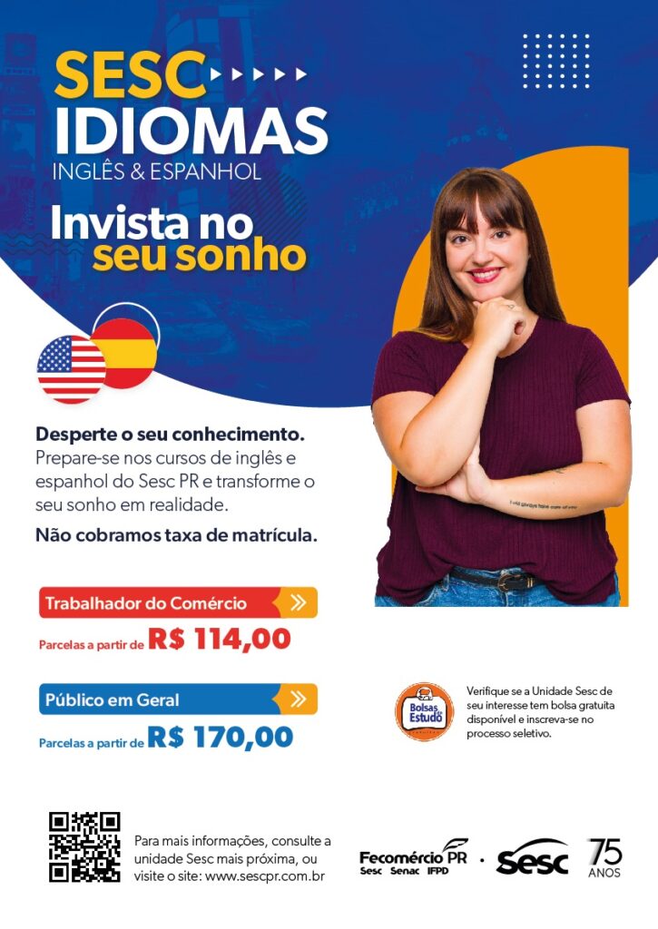 Matrículas abertas para turmas de inglês no Sesc